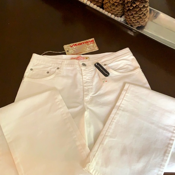 White “Vitamina Jeans” designer NWT Straight leg 🟢 - Picture 6 of 12